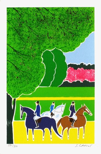 Chevaux et cavaliers 13 by Serge Lassus, 인쇄 for Sale on Singulart