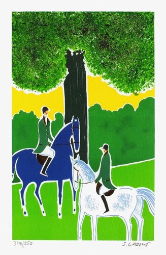 Chevaux et cavaliers 14 by Serge Lassus, 인쇄 for Sale on Singulart