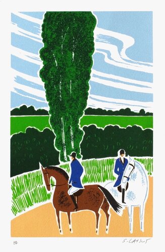 Chevaux et cavaliers 19 by Serge Lassus, Print for Sale on Singulart