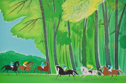 Cavaliers en été by Serge Lassus, 인쇄 for Sale on Singulart