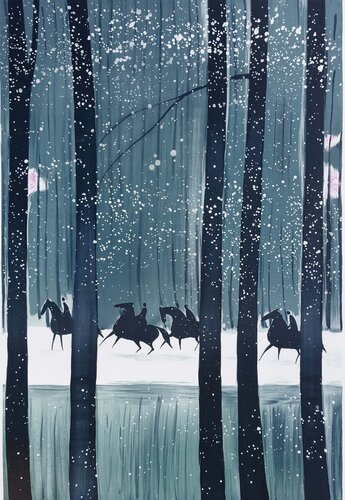 Cavaliers en Hiver by Serge Lassus, 인쇄 for Sale on Singulart