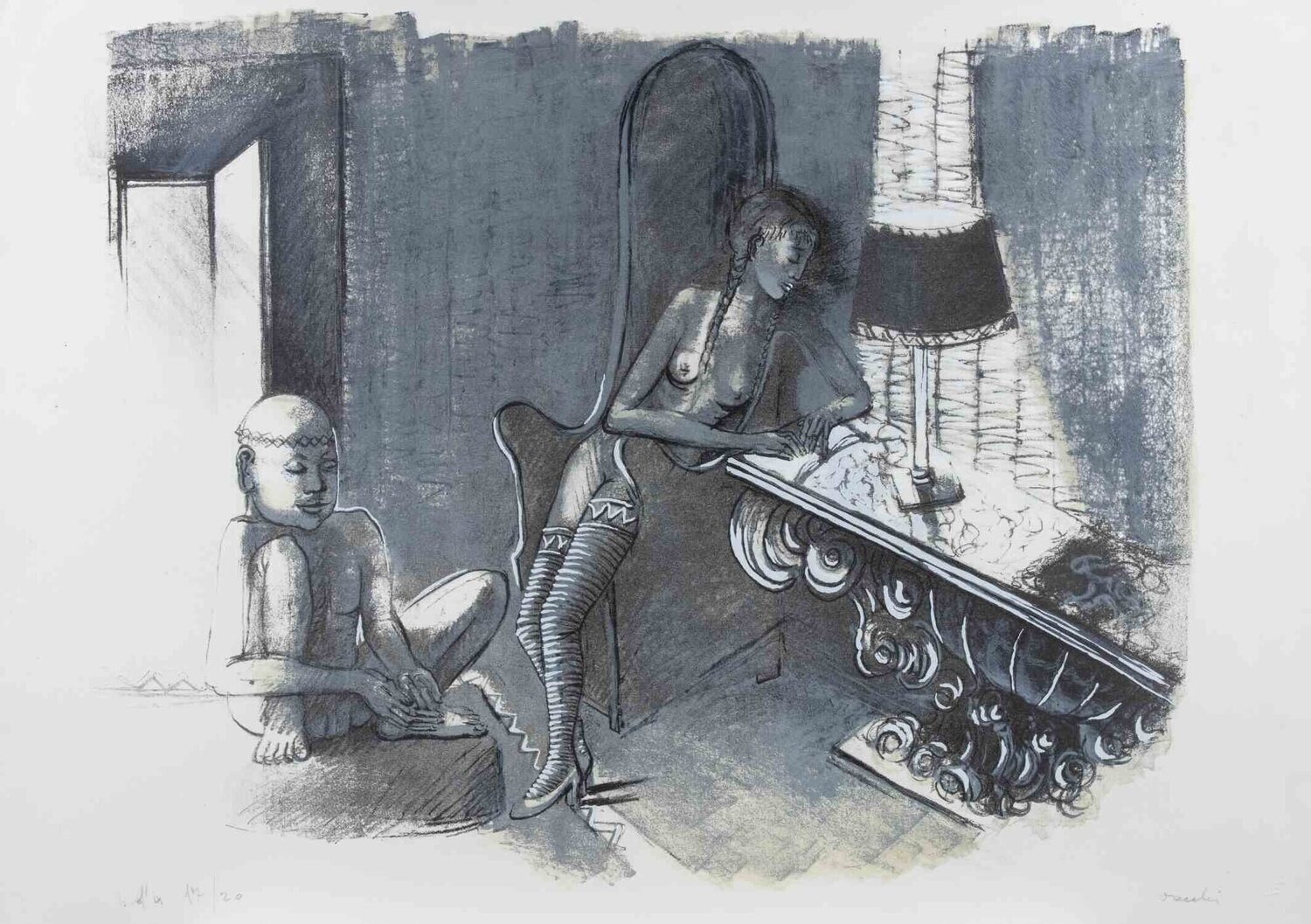 Oriental Dreams Sergio Vacchi Stampa in vendita