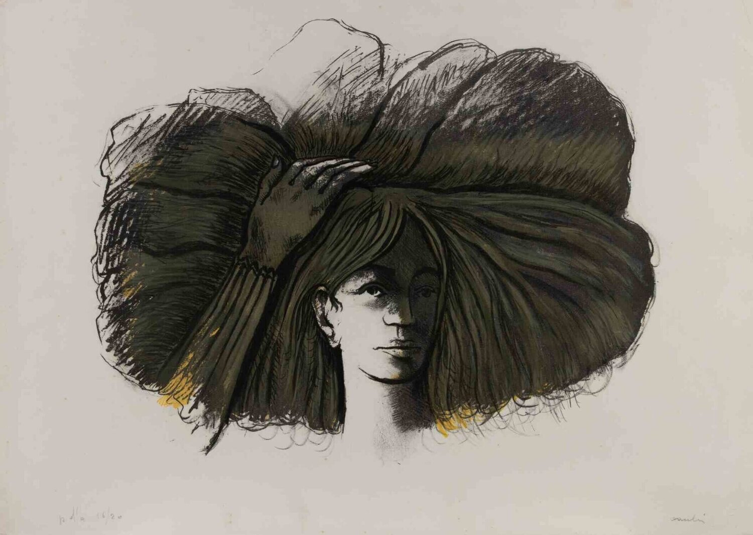 Portrait Sergio Vacchi Afdruk te koop