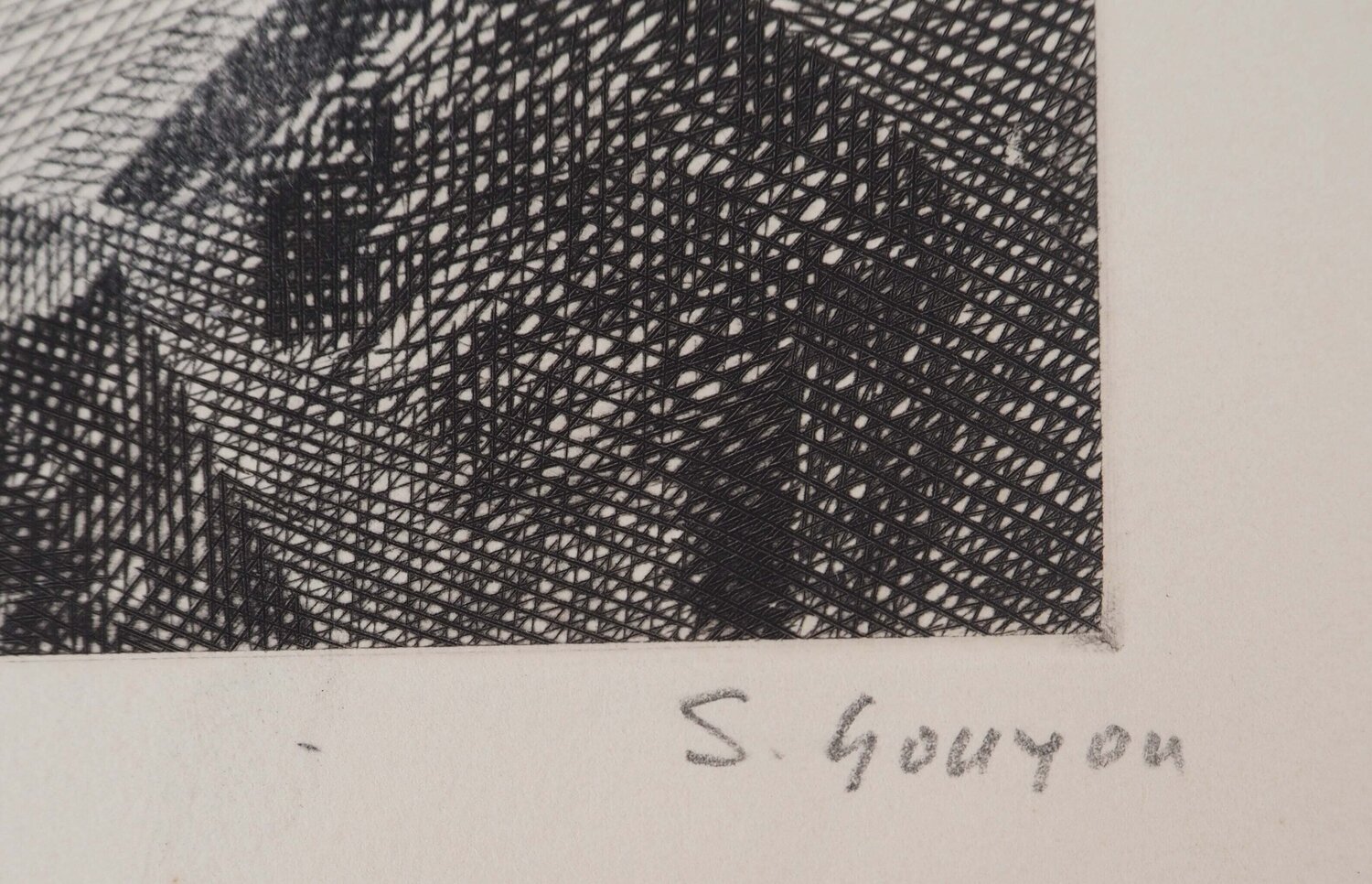 Toits de maisons dans la nuit, Simone Gouyon