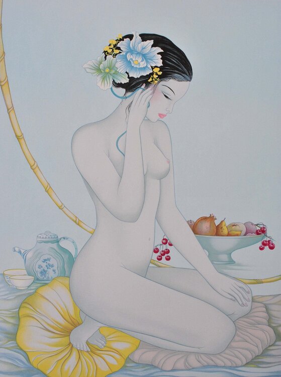 Geisha au roseau Tran Mara