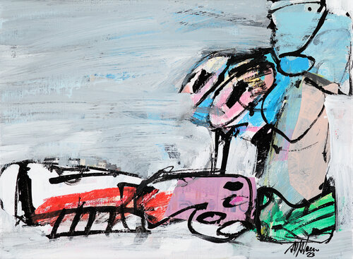 Blue Checkmark von Francesco D'Adamo, Malerei kaufen auf Singulart