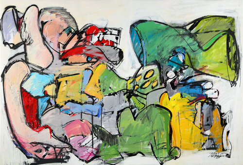 Bank Run van Francesco D'Adamo, Schilderij te koop op Singulart
