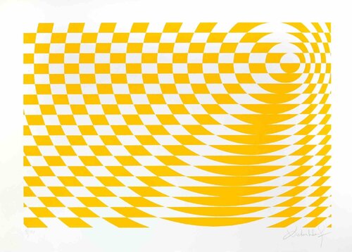 Yellow Composition von Victor Debach, Druck kaufen auf Singulart