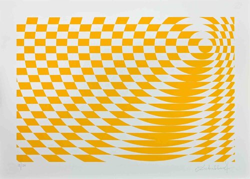 Yellow Composition by Victor Debach, Print for Sale on Singulart