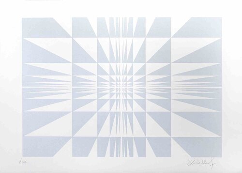 Silver Composition von Victor Debach, Druck kaufen auf Singulart