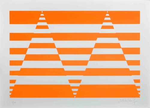  Orange Composition von Victor Debach, Druck kaufen auf Singulart