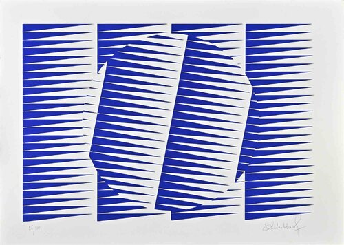 Blue Composition von Victor Debach, Druck kaufen auf Singulart