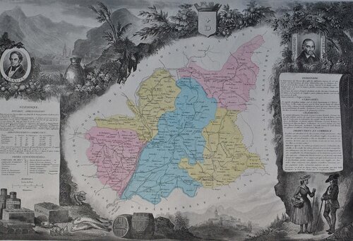 France, Carte ancienne des Basse Alpes von Victor Levasseur, Druck kaufen auf Singulart