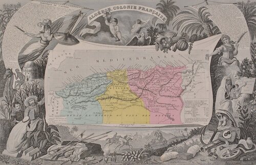 Carte ancienne de  l'Algérie Français Victor Levasseur