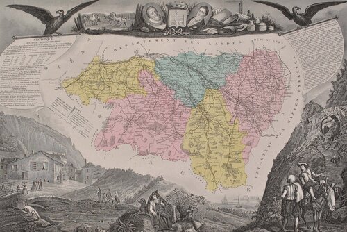 France, Carte ancienne des Pyrénées par Victor Levasseur, Édition en vente sur Singulart