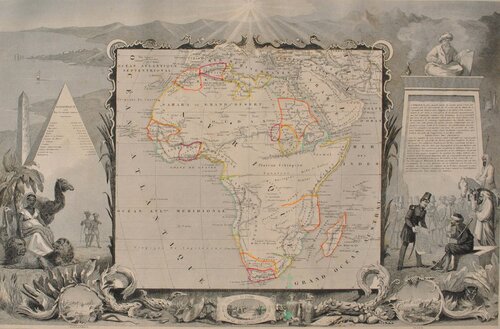 Carte ancienne de l'Afrique van Victor Levasseur, Afdruk te koop op Singulart