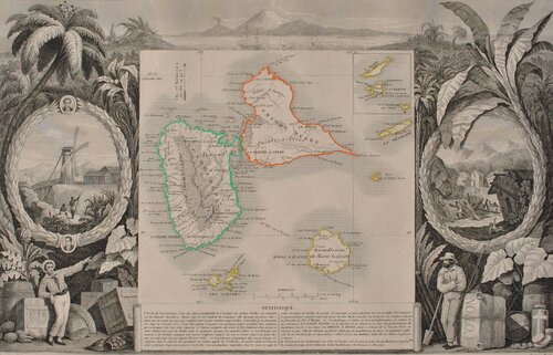 Carte ancienne des Colonies Françaises by Victor Levasseur, 版畫 for Sale on Singulart