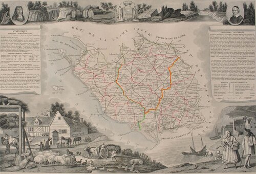 Carte ancienne du Vaucluse van Victor Levasseur, Afdruk te koop op Singulart
