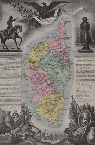 France, Carte ancienne de la Corse van Victor Levasseur, Afdruk te koop op Singulart