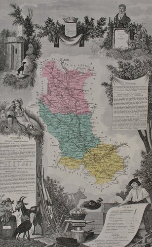 France, Carte ancienne de la Loire by Victor Levasseur, Print for Sale on Singulart