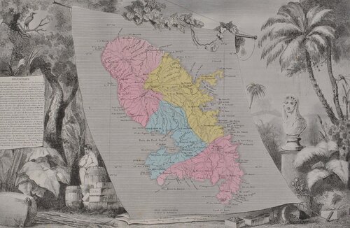 Carte ancienne de la Martiniqu van Victor Levasseur, Afdruk te koop op Singulart