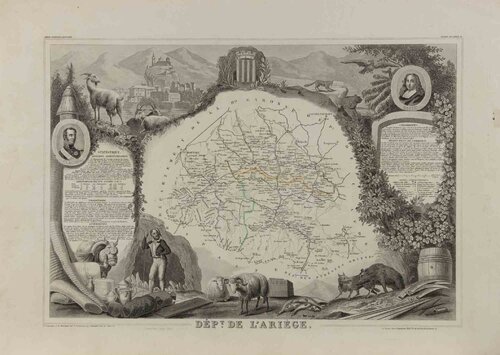 Département de l'Ariège von Victor Levasseur, Druck kaufen auf Singulart