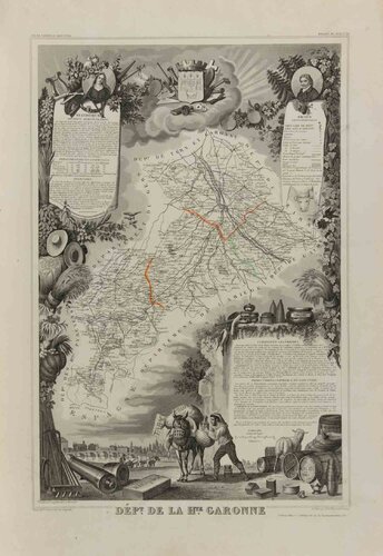 Département de la Garonne de Victor Levasseur, Impresión a la venta en Singulart