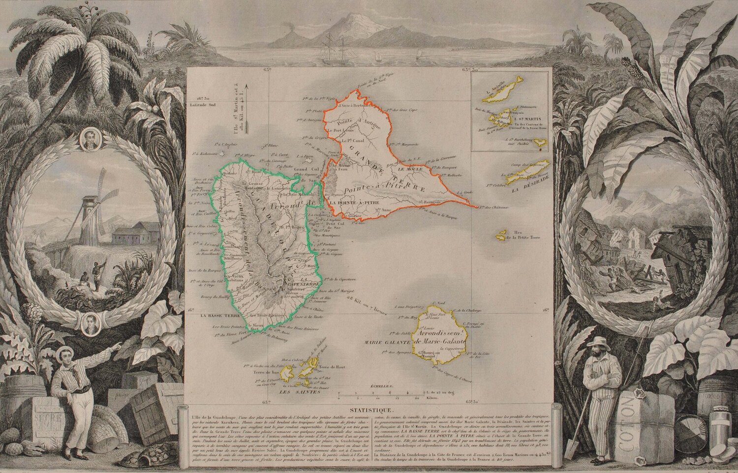 Carte ancienne des Colonies Françaises Victor Levasseur Druck zu verkaufen