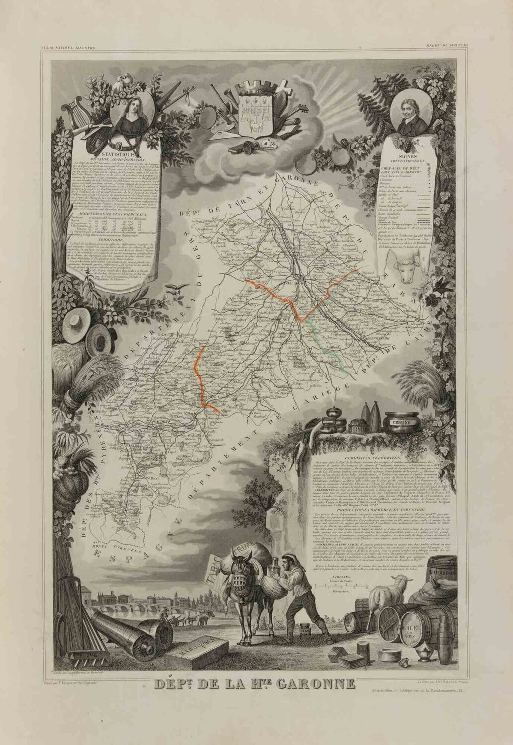 Département de la Garonne Victor Levasseur