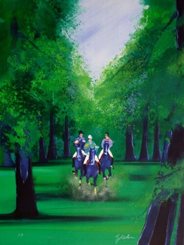 Promenade en forêt von Victor Spahn, Druck kaufen auf Singulart