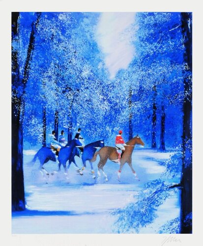 Randonnée sous la neige by Victor Spahn, Print for Sale on Singulart