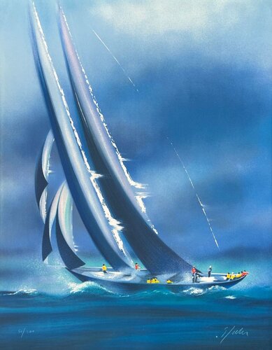 Le réglage des voiles en régate von Victor Spahn, Druck kaufen auf Singulart