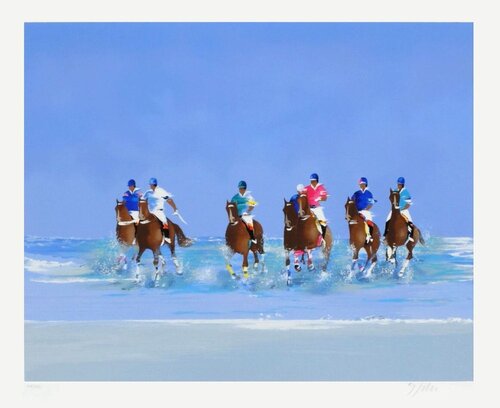 Promenade à cheval en bord de mer by Victor Spahn, Print for Sale on Singulart
