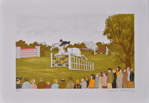 Le saut d'obstacles by Vincent Haddelsey, Print for Sale on Singulart