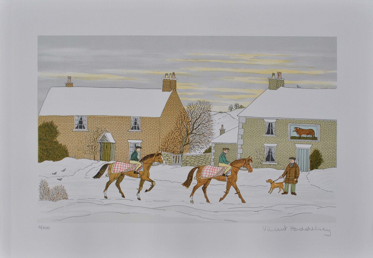 Promenade en hiver Vincent Haddelsey Afdruk te koop