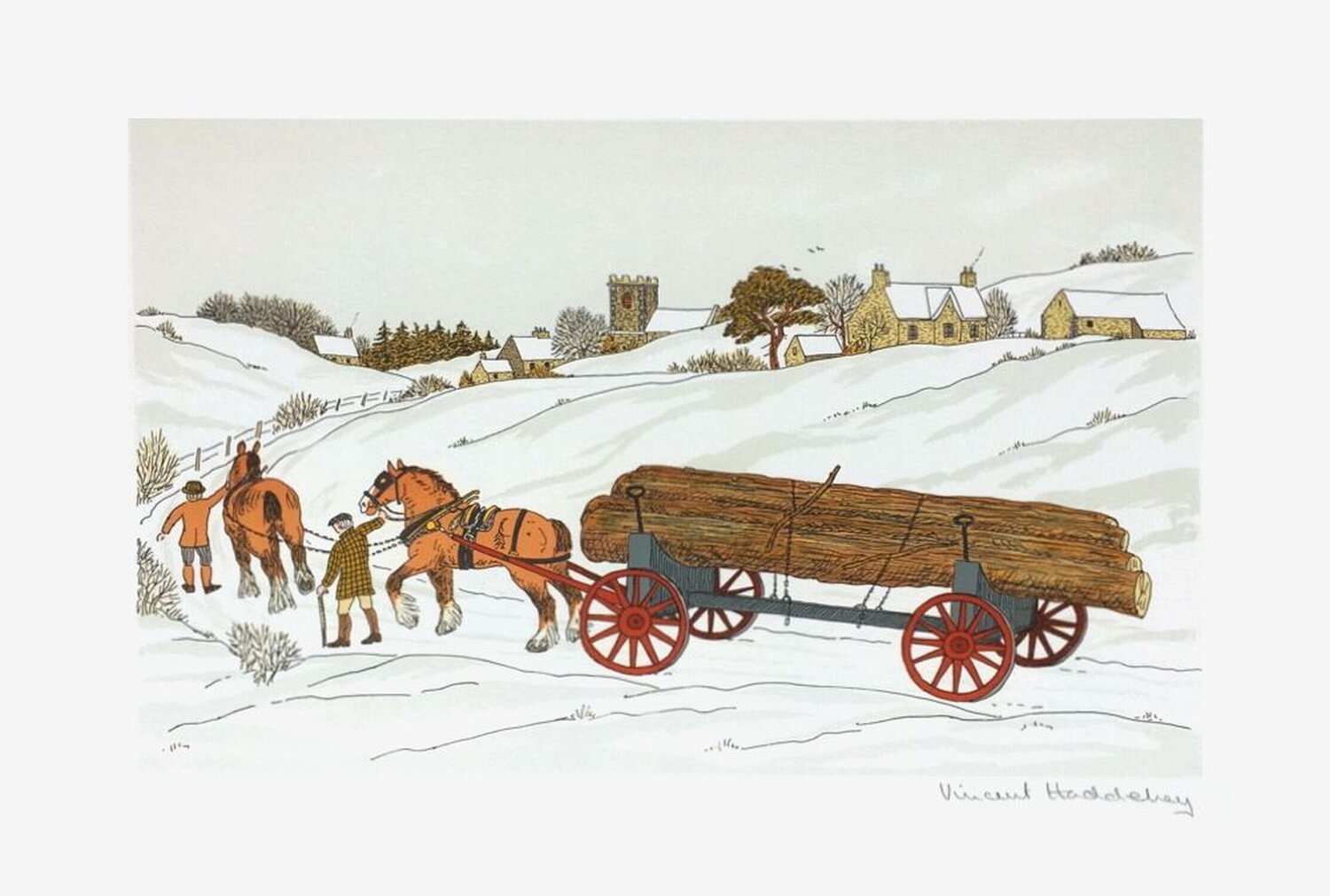 Des chevaux et des hommes : l'attelage de trait Vincent Haddelsey Druck zu verkaufen