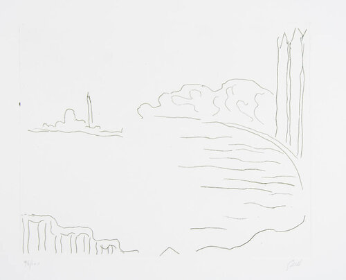 Untitled (Minimalist Venetian Landscape) von Virgilio Guidi, Druck kaufen auf Singulart