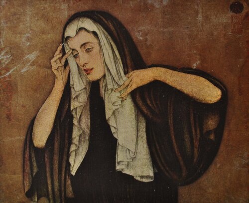 La religieuse by Walter Sauer, 인쇄 for Sale on Singulart