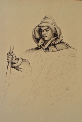 Le berger Andalou di Walter Sauer, Stampa in vendita su Singulart