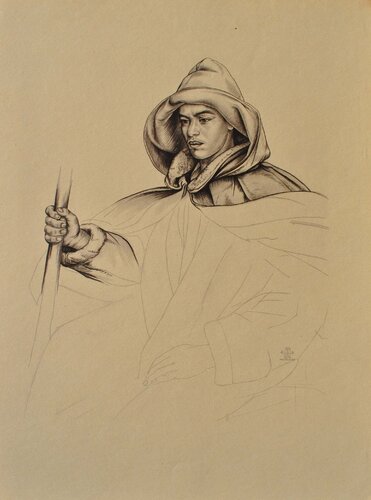 Le berger Andalou by Walter Sauer, 版画 for Sale on Singulart