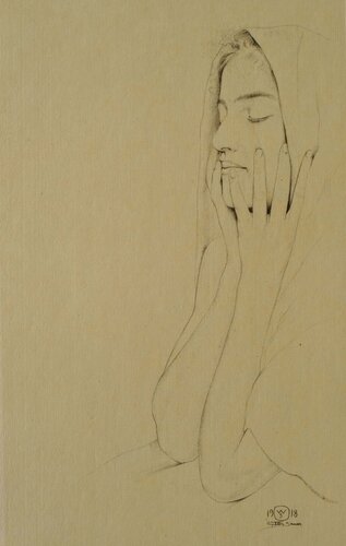 Femme aux yeux clos par Walter Sauer, Édition en vente sur Singulart