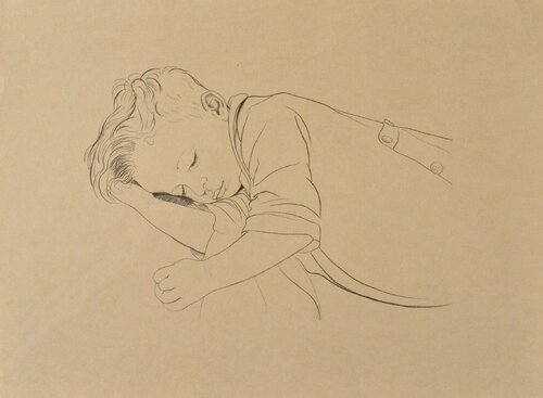 Enfant endormi Walter Sauer