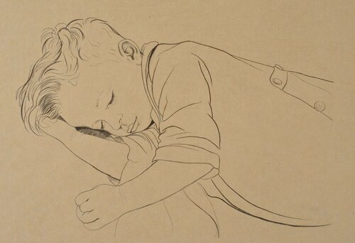 Enfant endormi Walter Sauer