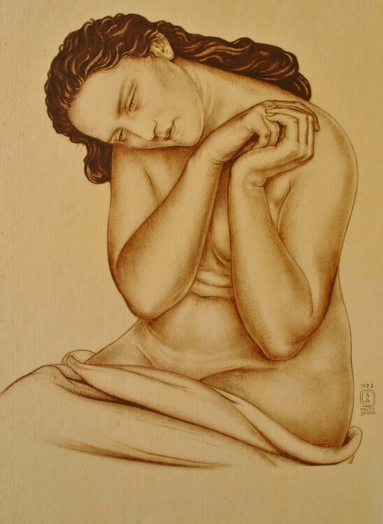 Modèle à la tête penchée Walter Sauer