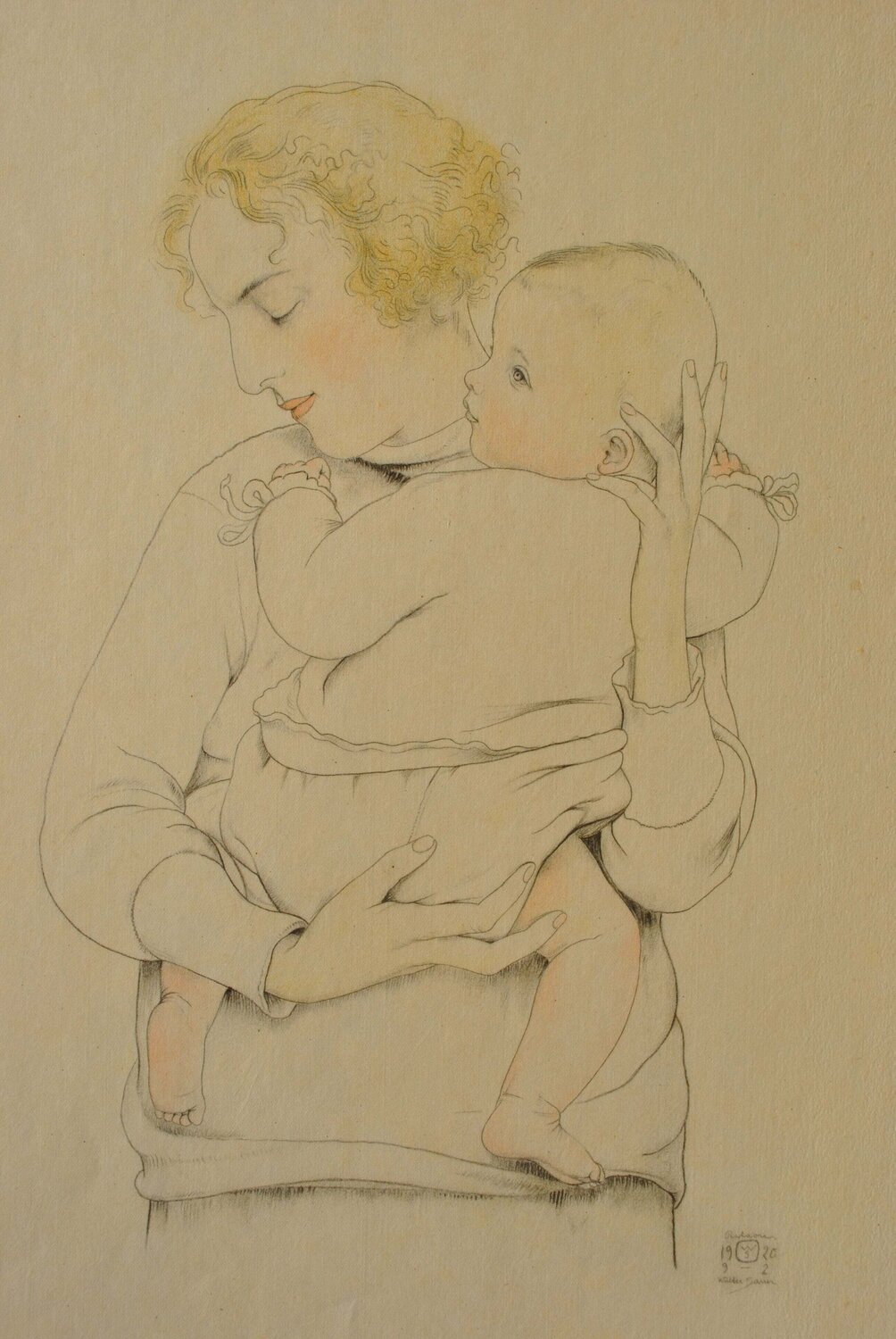 Mère et son enfant Walter Sauer