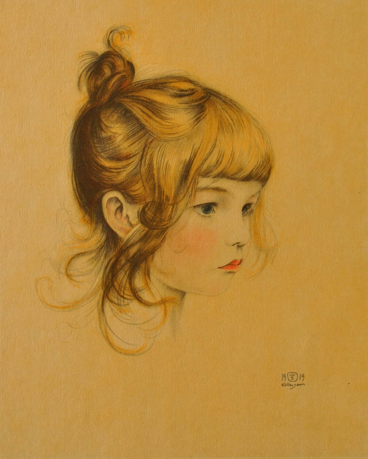 Portrait de jeune fille Walter Sauer