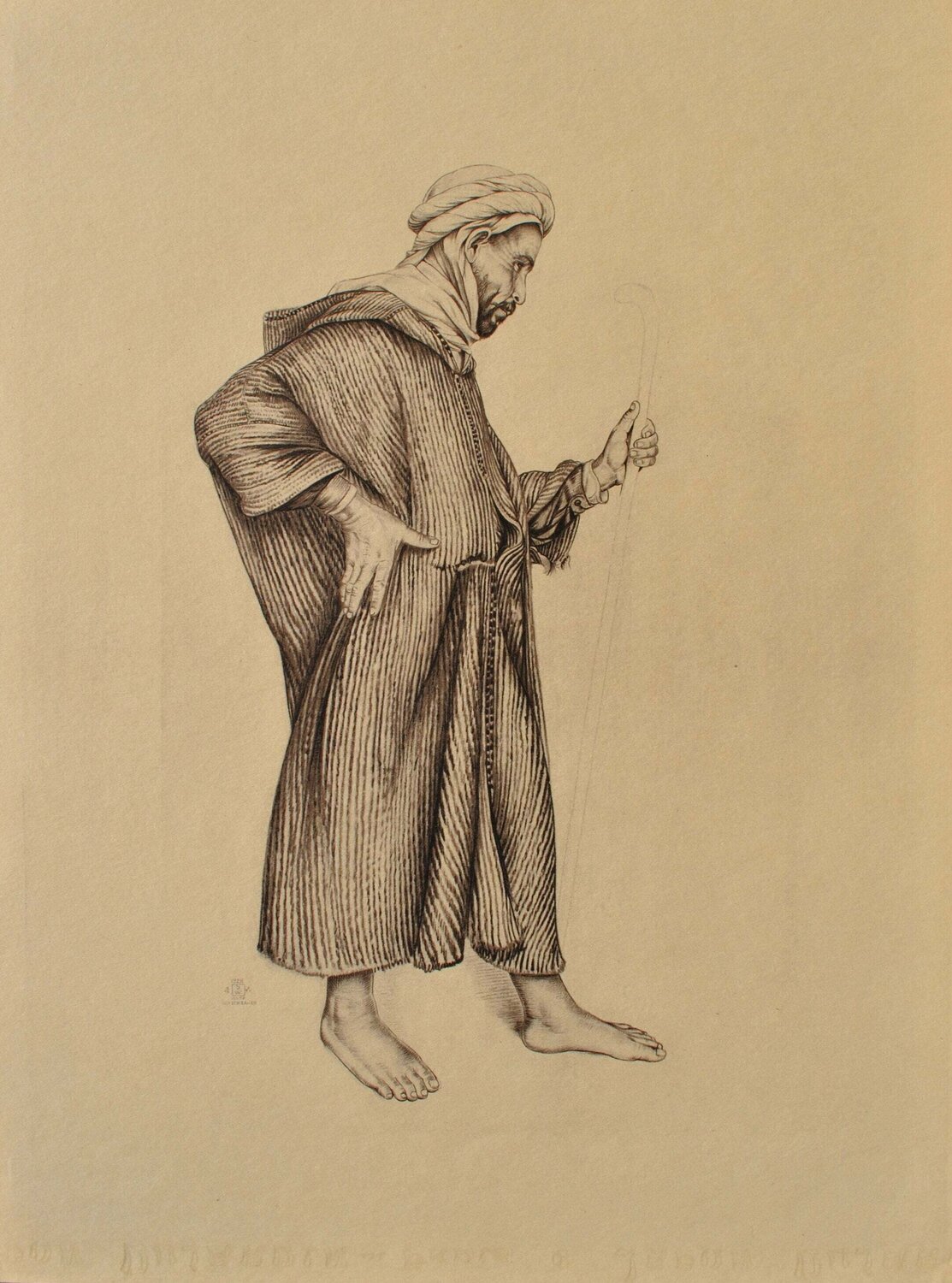 Le voyageur du désert Walter Sauer Print for sale