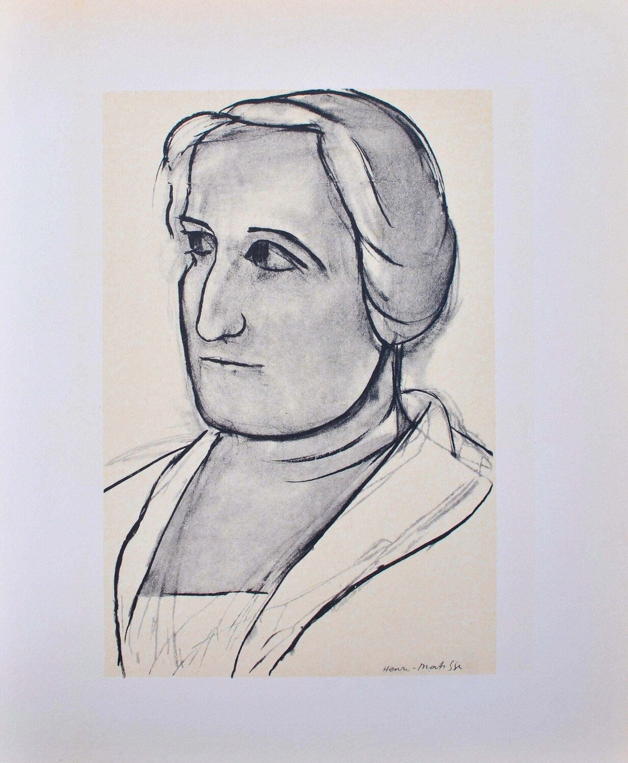 Femme de profil Walter Sauer Impresión en venta