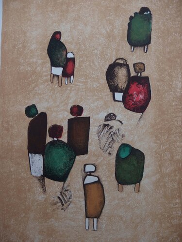 Petit groupe joyeux von Witold K, Druck kaufen auf Singulart