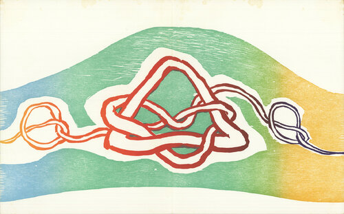 Untitled - 1974 Woodblock 12.25" x 19.5" by Yasse Tabuchi, 版画 for Sale on Singulart